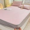 JingJingRS Summer Ice Silk Fitted Sheet Mat Set