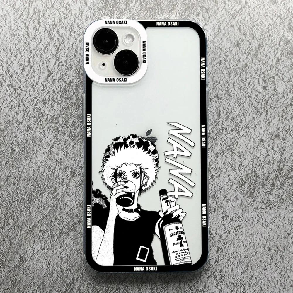 Чехол для телефона Oosaki Nana с рисунком из мультфильма «Аниме» 15 14 13 12 Pro Max Mini X XS XR SE 7 8 Plus, парный чехол для iPhone 11