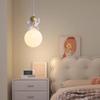 Nordic Moon Astronaut Wall Light for Kids' Rooms - Creative Cartoon Bedside Lamp for Boys and Girls.
