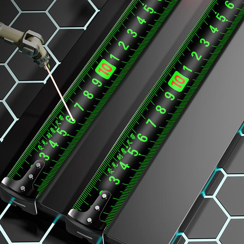 Самоблокирующаяся рулетка из флуоресцентной стали, высокоточная лазерная струйная кодовая линейка, измерительный инструмент, расширенная линейка