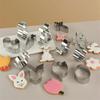 12pcs Stainless Steel Easter Biscuit Cutting Mold Cartoon Rabbit Egg Carrot Cookies Mold for Kids Easter Party DIY Baking Tool