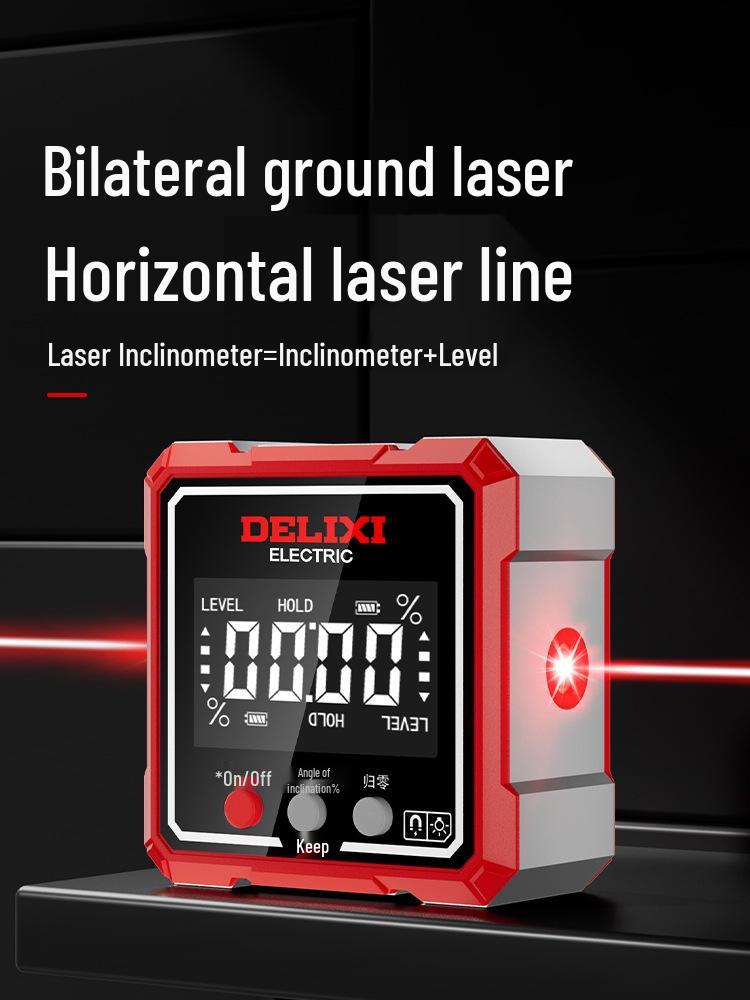 Delixi High-Precision Digital Laser Inclinometer with Magnetic Slope Measurement