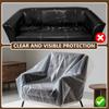 2Pcs Transparent Sofa Dust Cover Plastic Waterproof Recliner Protector Cover Multi purpose Furniture Protective Cover for Home