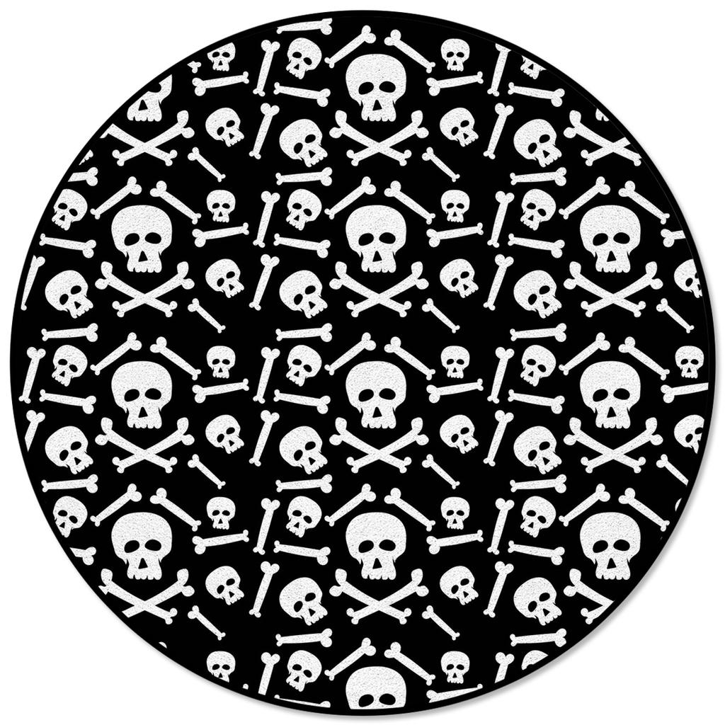 Черный Ведьма Череп Луна Гадание Печати Круглый Ковер Гостиная Спальня Нескользящий Напольный Коврик Современный Домашний Декор Круглый Ковер