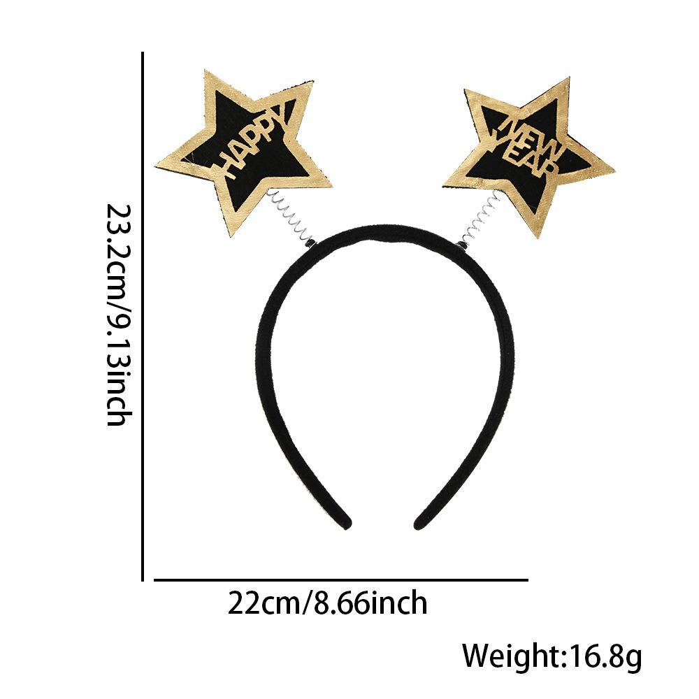 Gold Silver Happy New Year Headband Glitter Party Photo Props  Party Supplies