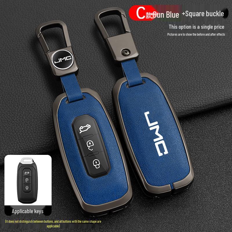 Jiangling Yuhu 7 Key Case: Fits Yusheng S350/S330, Transit, New Baodian - Metal Shell for Men