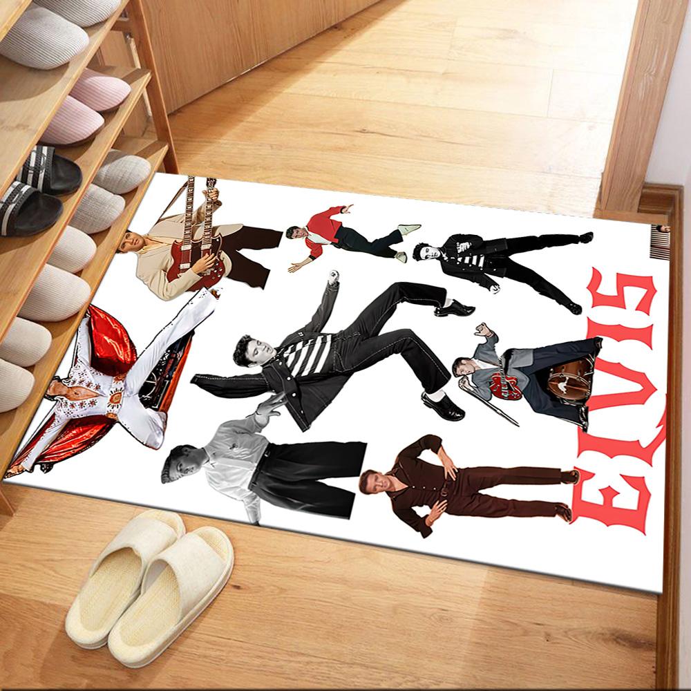 Elvis Floor Mat Suitable For Game Room Balcony Playrooms Kitchen Antislip Rug Anime Office Decor Spiritual Gift