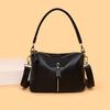 Leather Bag Women'S First Layer Cowhide Shoulder Messenger Bag Trendy Fashion Handbag Large Capacity Bucket Bag