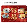 40*60cm Year of The Horse Floor Mat Cartoon Design Quick-Dry Material Pony New Year Door Mat Non-Slip Entryway Doormat