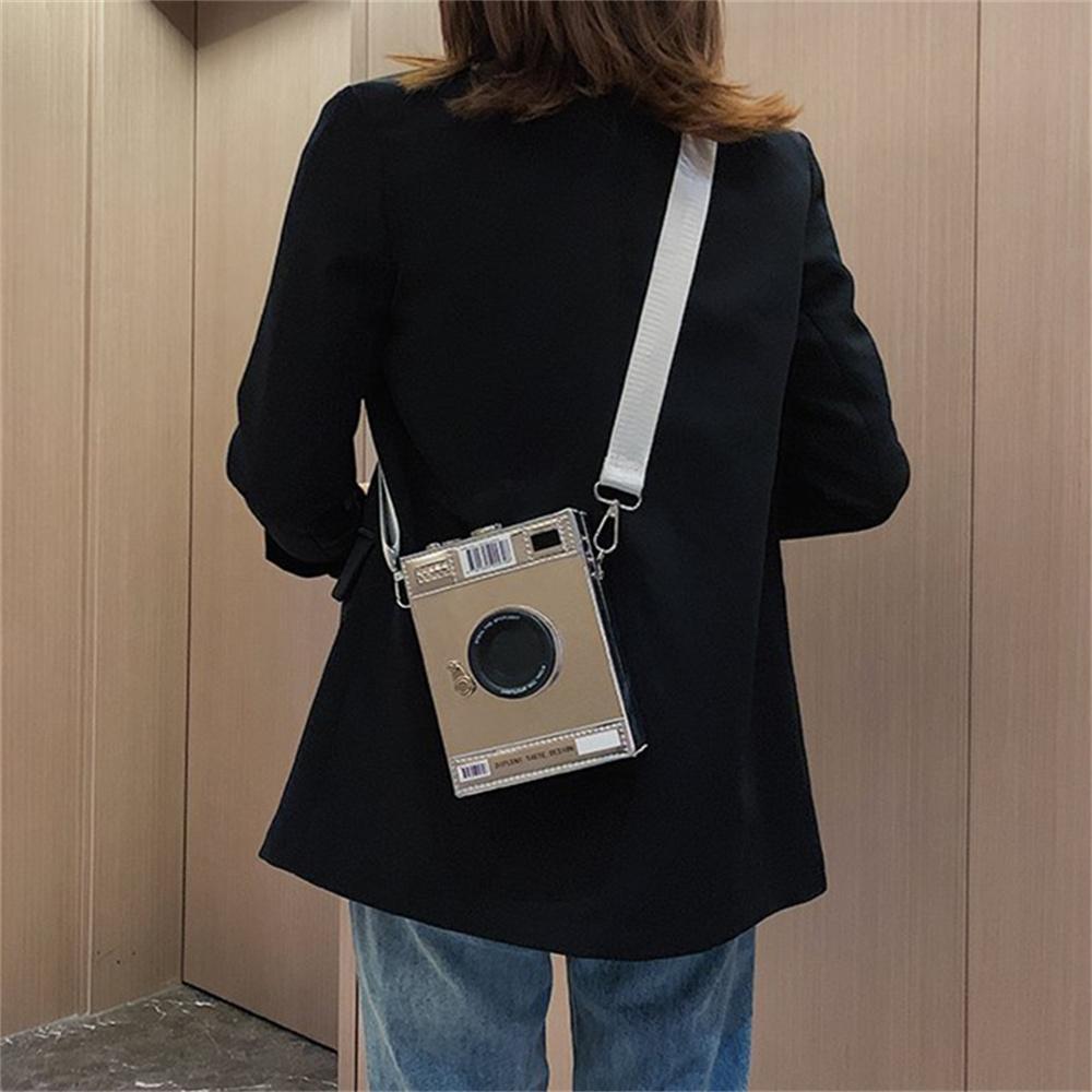 Повседневная модная индивидуальная креативная сумка через плечо с широким ремнем для фотоаппарата, маленькая квадратная сумка, простая модная сумка через плечо на одно плечо