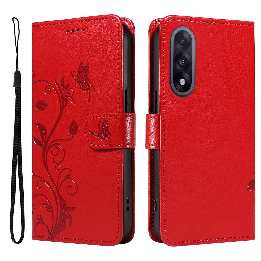 For OnePlus Nord 5 5G/OnePlus Ace 5 Ultra 5G PU Leather Cases Flower Pattern Wallet Stand Phone Cover with Strap