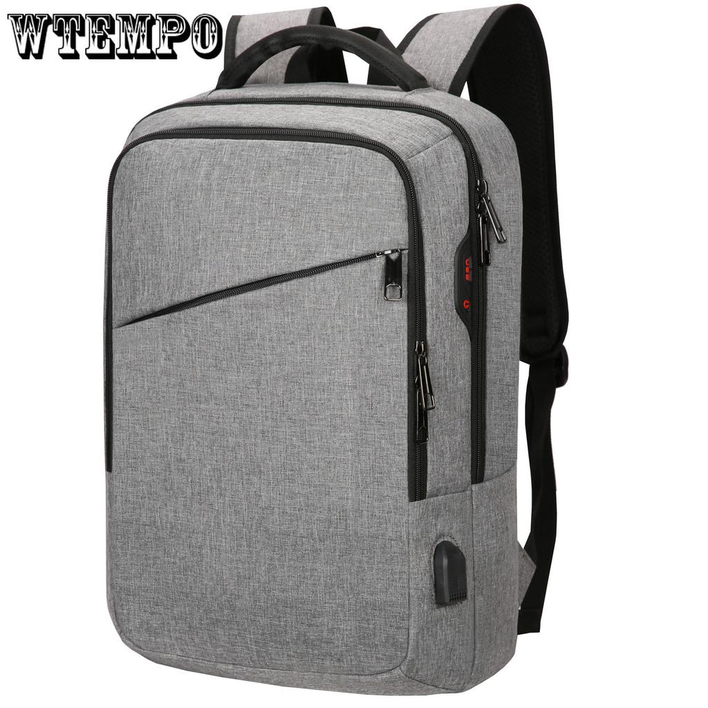 Classic Laptop Backpack Men USB Charging 15.6 Inch Computer Travel Backpack Men Large Capacity Business Bag School