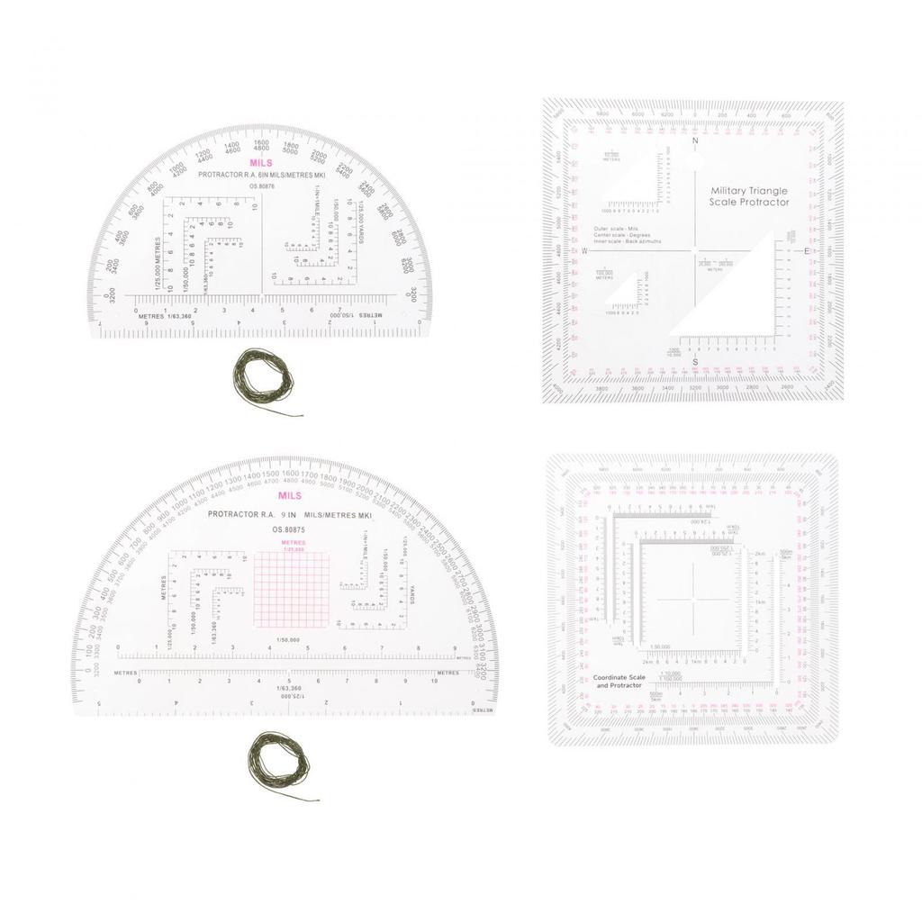 Land Navigation Protractor Map Reading for Camping Measuring