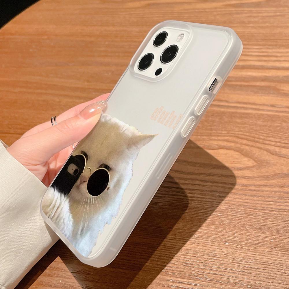 Mobile Phone Cases for iPhone 11 13 15 Pro Max 12 14 Pro Max Case iPhone 16 15 Plus 13 Pro 12 Frosted Texture Painted Cartoon Flowers