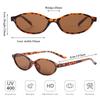 Small Frame Oval Sunglasses For Unisex Lightweight Trendy Sexy Leopard Black Brown Ladies Shades Retro Eyewear Gifts Uv400