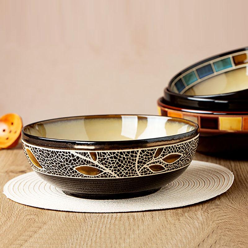 Large Bowl of Soup Bowl Noodle Bowl Nordic Creative Household Tableware Ceramic Bowl Large Rice Bowl Soup Pot