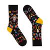 Colorful Skull Pattern Cotton Socks - Trendy Mid-High Street Fashion for Couples