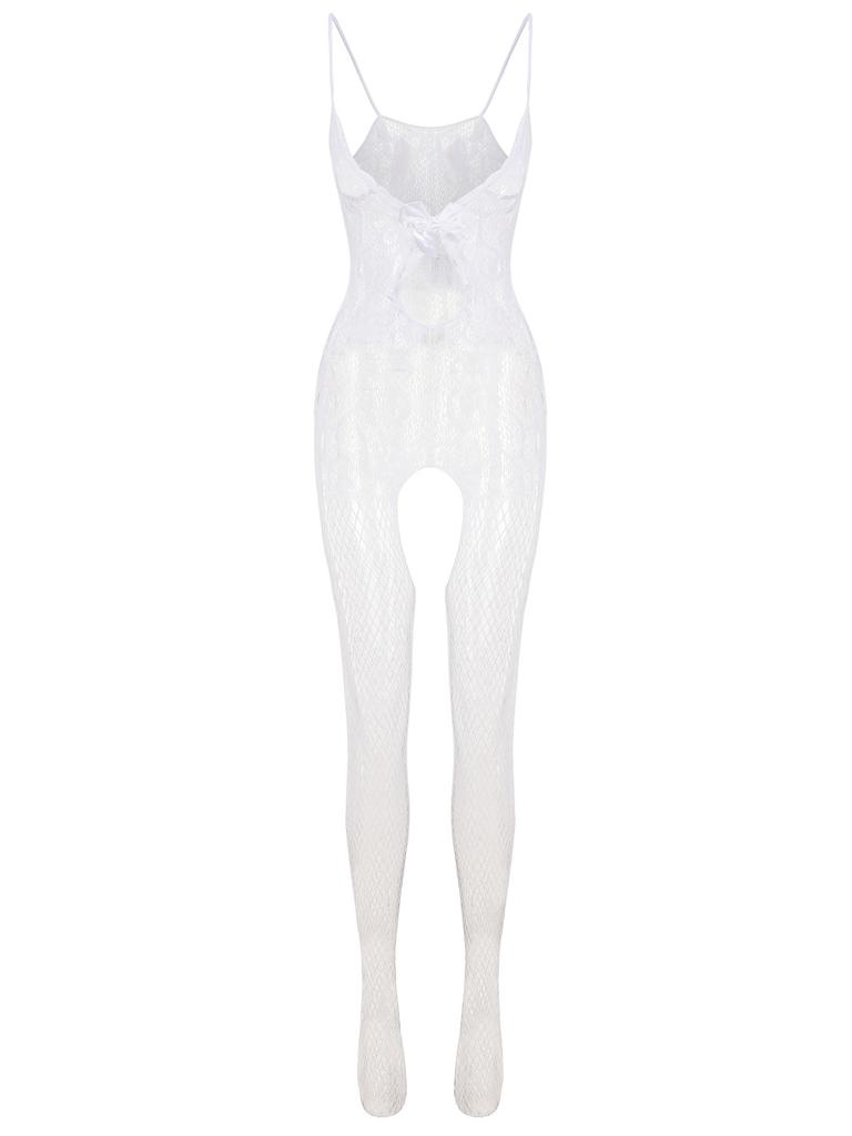 Sexy Red Fishnet Lingerie Women Erotic Mesh Full Body Stockings Sleepwear Jumpsuit Underwear Costume
