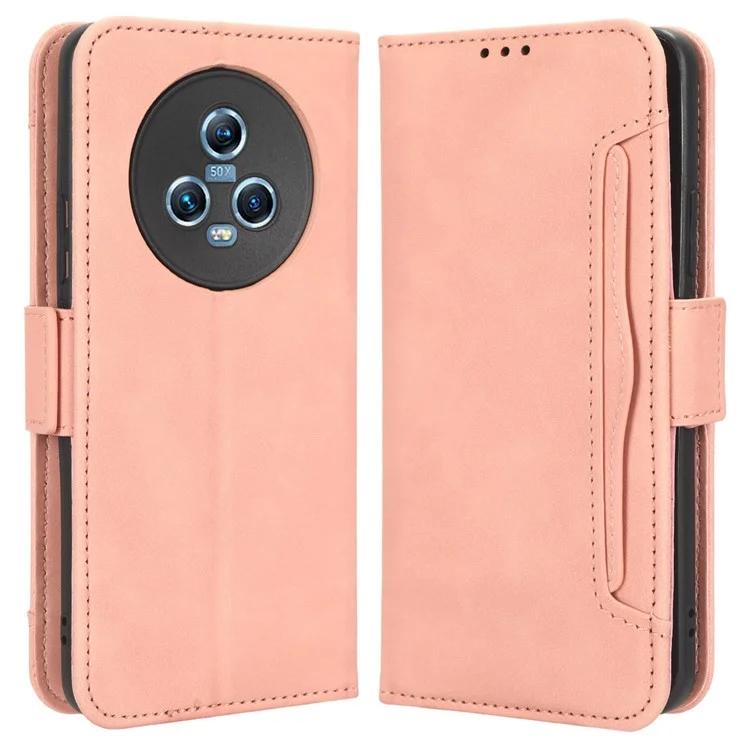 Чехол-подставка из искусственной кожи для Honor Magic5 5G с несколькими отделениями для карт, устойчивый к падениям