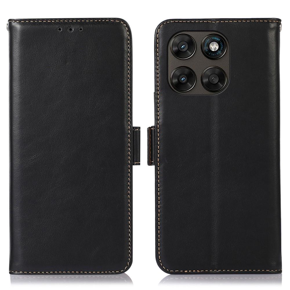 Wallet Case for Moto G67 5G - Leather/PU, Black