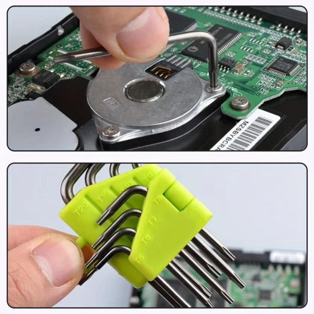 CR-V Steel Star Torx Wrench Set 8 Pcs Star Key Wrench Portable Screwdriver Bit Set Workshop Use