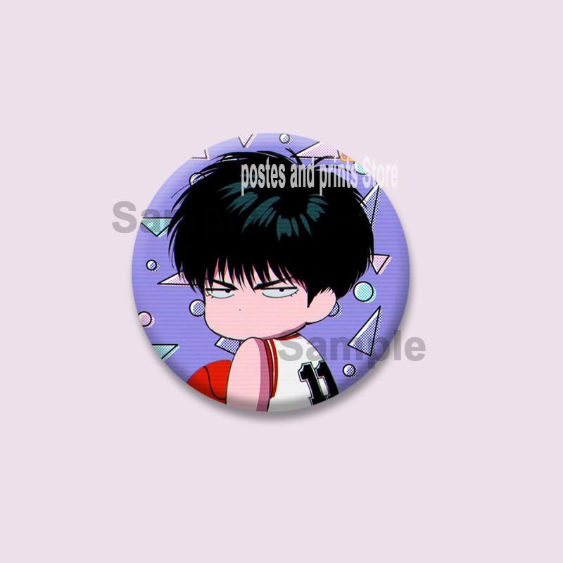 Anime Hanamichi Sakuragi Kaede Rukawa Coin Badge Cartoon Role Playing Brooches on Backpack Jewelry Pins Accessories Friend Gifts