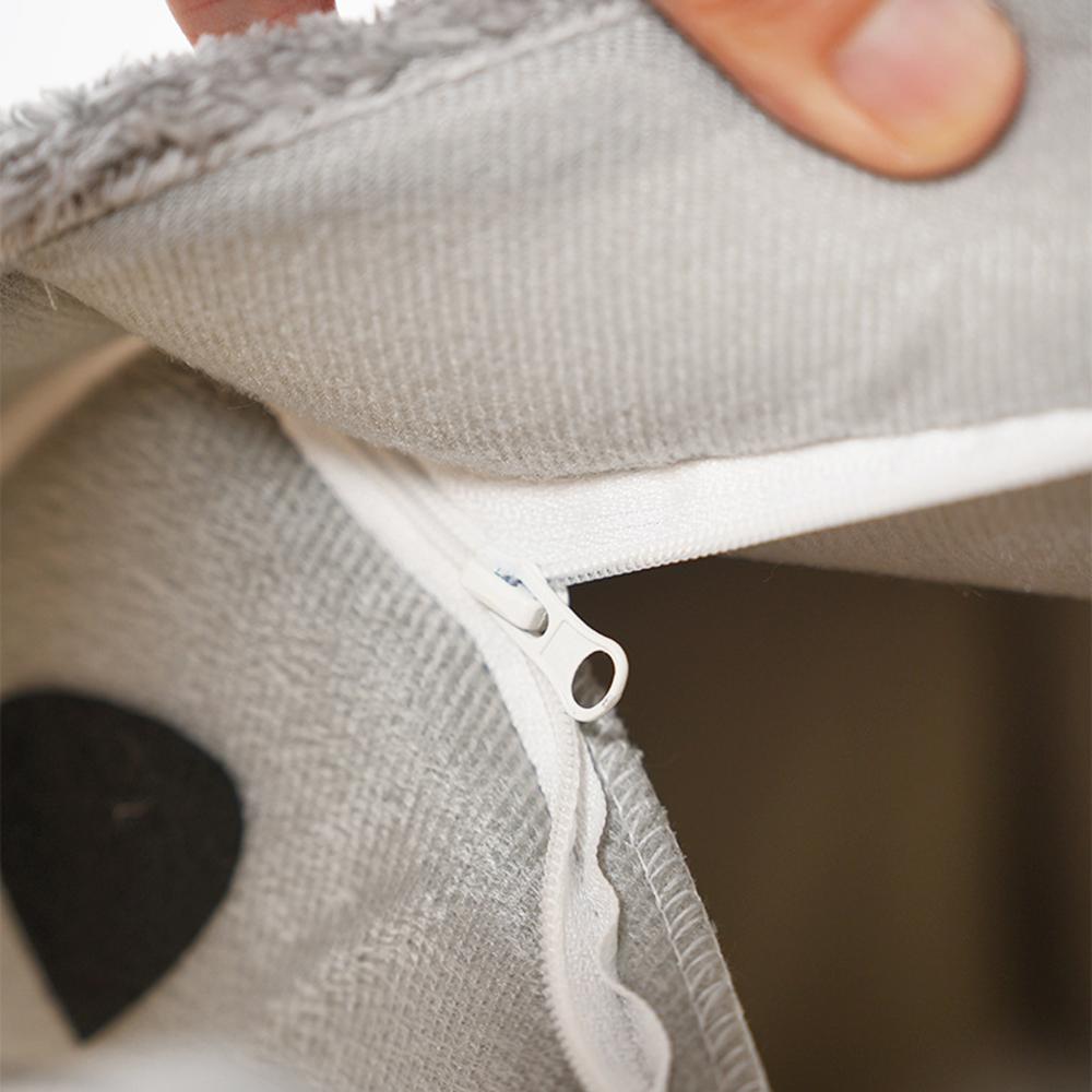 Maison pour chat détachable gris, Semi-fermée, nid universel quatre saisons pour animaux de compagnie, petit abri pour animaux