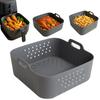 Silicone Air Fryer Baking Tray 5.5-6.2L Heightened Silicone Air Fryer Liners Square for Philips-NA230 Ninja 180COSORI