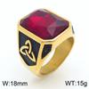 Source Retro Viking Jewelry, Palace Style Luxury Gemstone Engraved Stainless Steel Men'S Ring