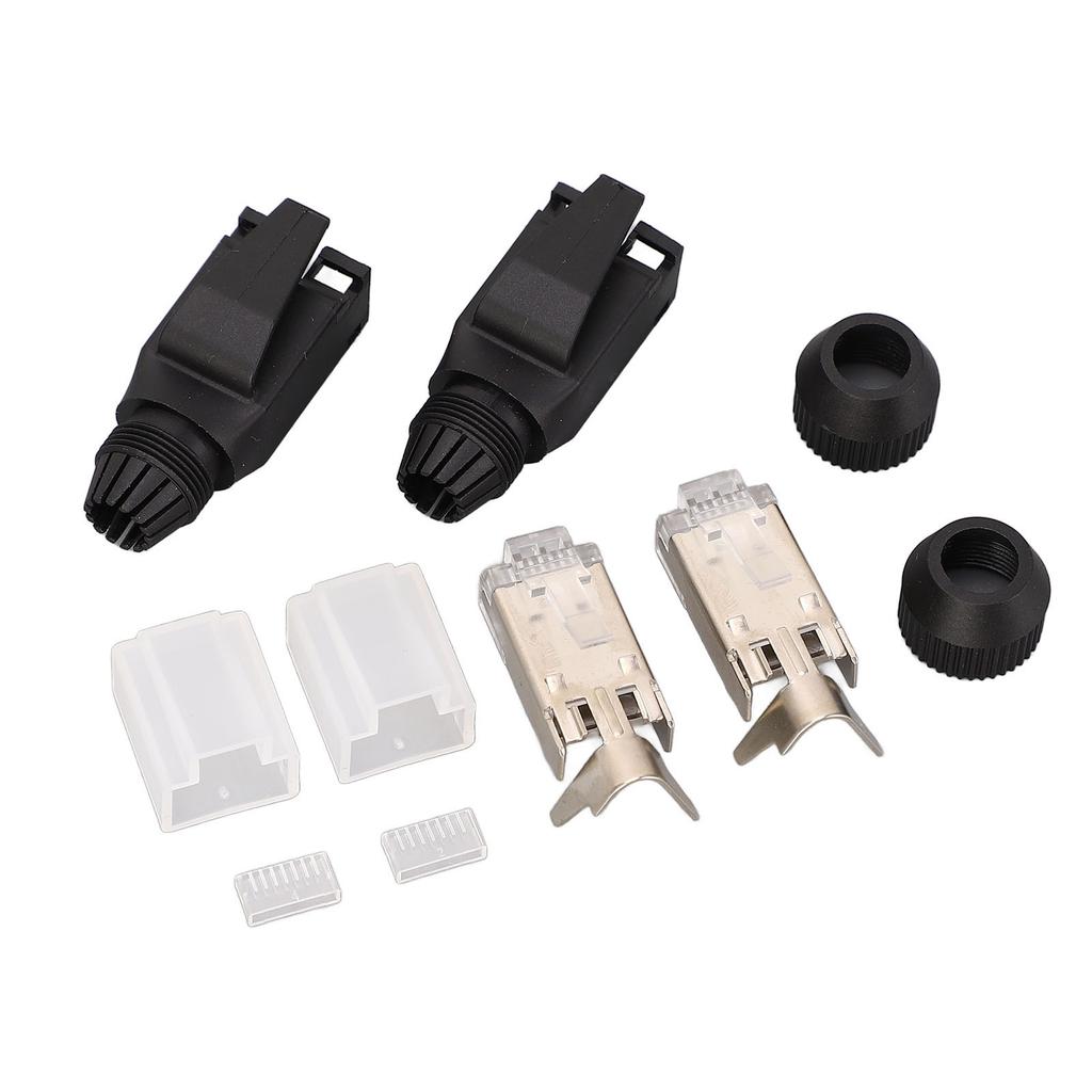 10 Set Assembly Type RJ45 Connector Kit 8   Cat5e Cat6 Industrial Ethernet Modular Plugs