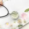 Beautiful Dandelion Necklace Eternal Flower Clavicle Chain Male and Female Couples Crystal Dried Flower Glass Ball Pendant Accessories