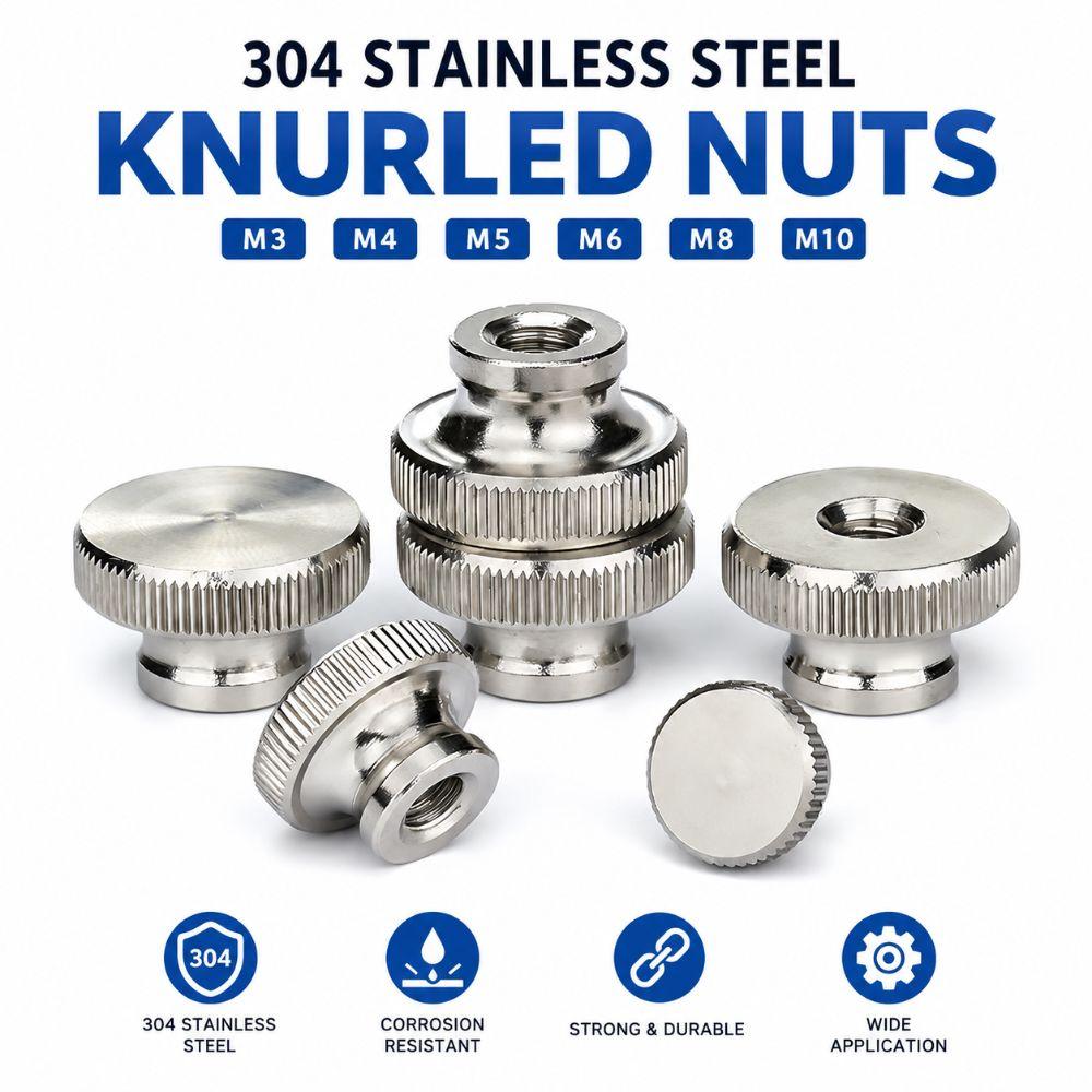 M3 M4 M5 M6 M8 M10 Knurled Nut GB806 Standard Hand Nut High Quality Clamping Nut