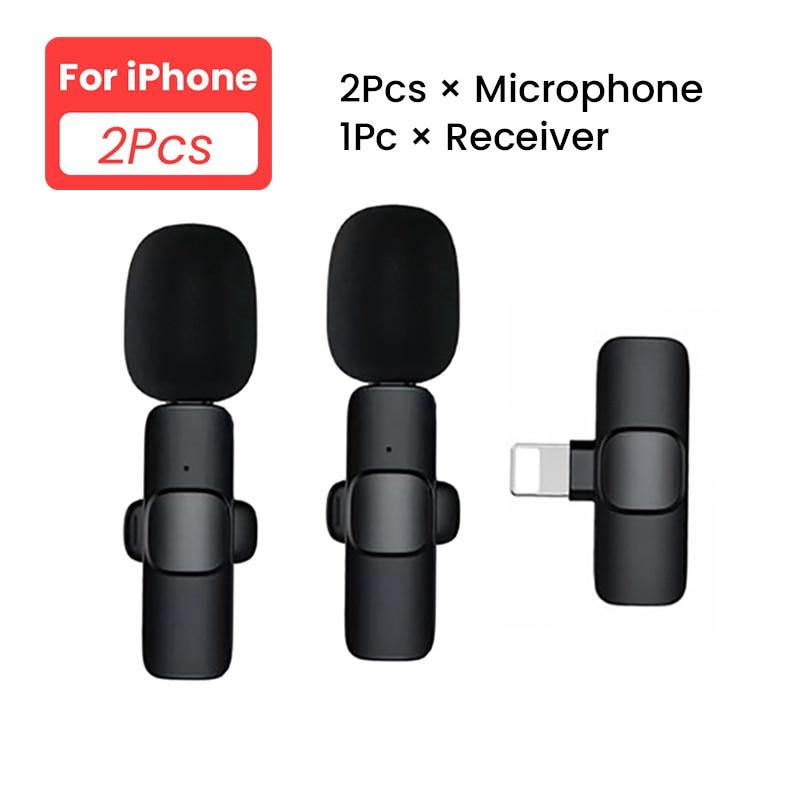 YurKem для iPhone Lightning Type-c беспроводной петличный микрофон портативный мини-микрофон для записи аудио и видео в прямом эфире игровой телефон IOS Android