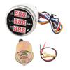 3 In 1 Instrument Sensor Kit Engine Coolant Temperature Oil Pressure Meter Battery Voltmeter for Car Boat 52mm Digital