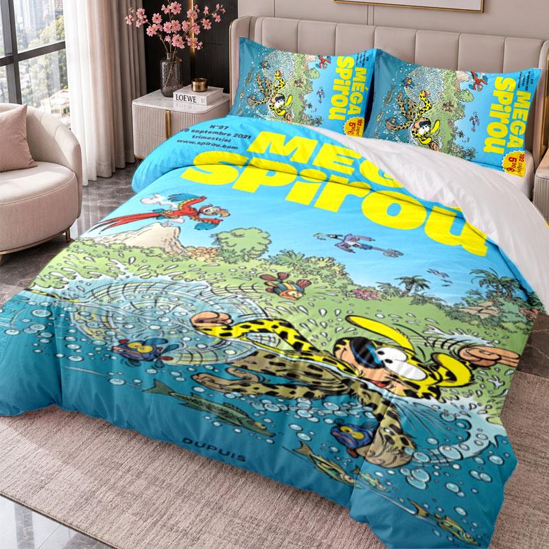 Marsupilami 3Pcs Bedding Set Duvet Cover With Two Pillowcases For Bedroom Home Decoration