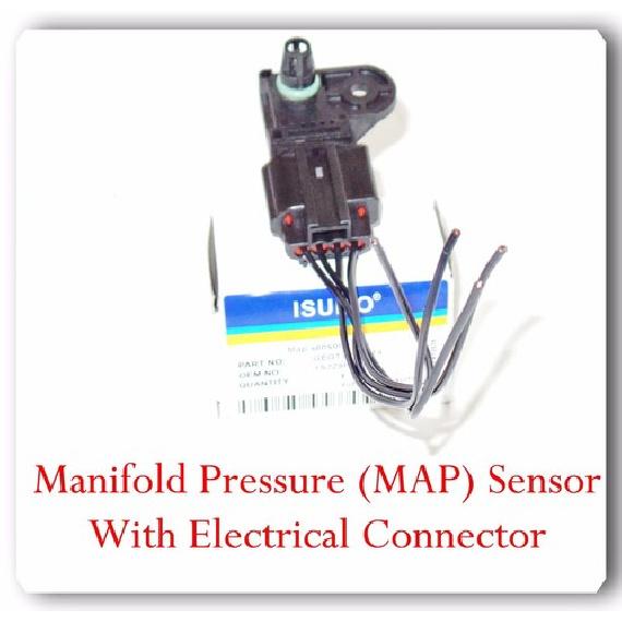 Manifold Pressure (MAP) Sensor With Connector Fits:Ford Lincoln Mazda Mercury