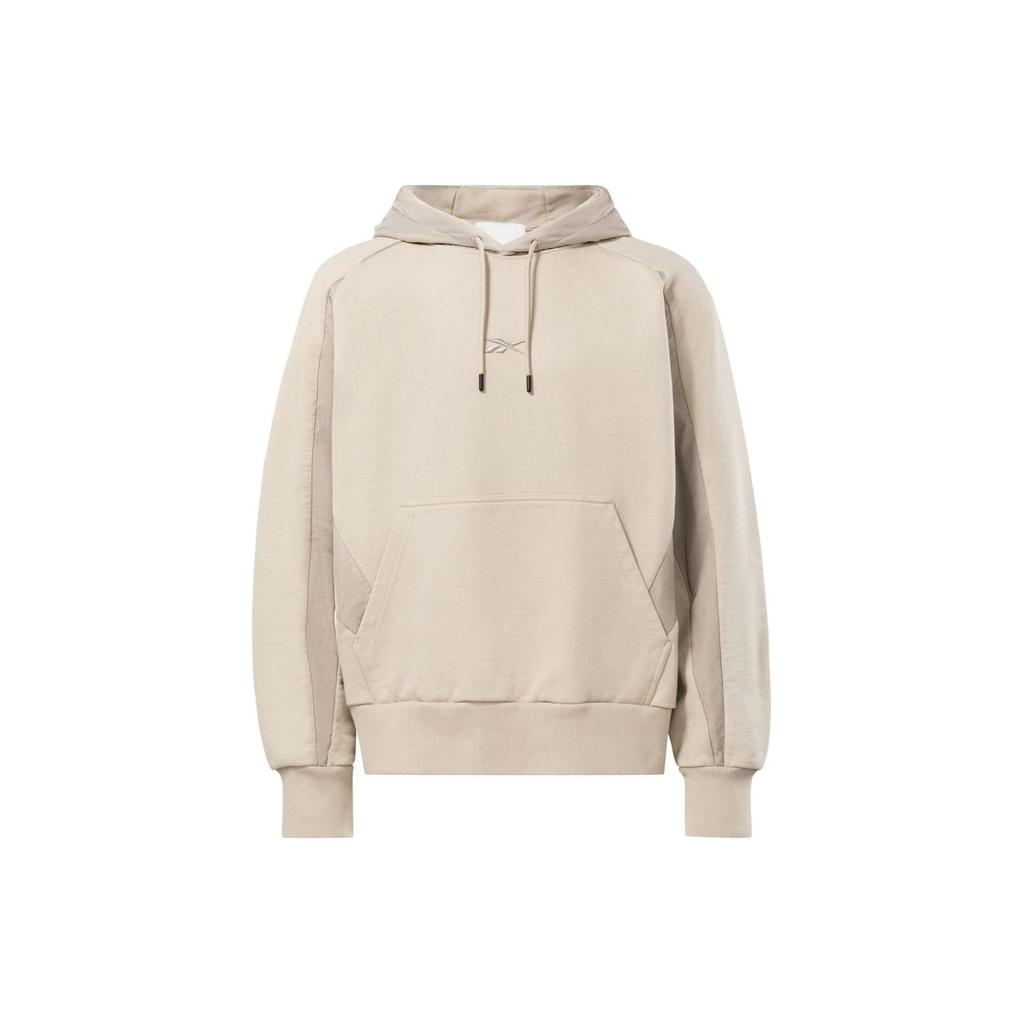 Reebok Letter Embroidered Hoodie Unisex Hoodies Beige RMBB002C99FLE0015000