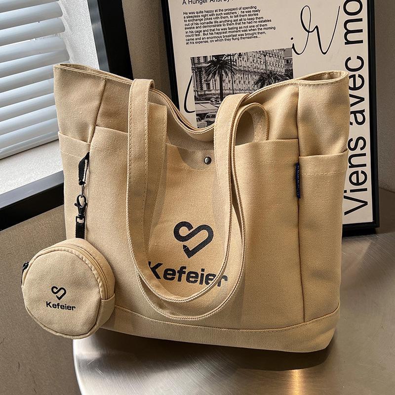 Женская большая холщовая сумка через плечо - 2023 High-End Commuter Tote для студентов колледжей