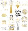 Happy New Year Temporary Tattoos New Year' Eve New Year' Champagne Mix 15 Pcs