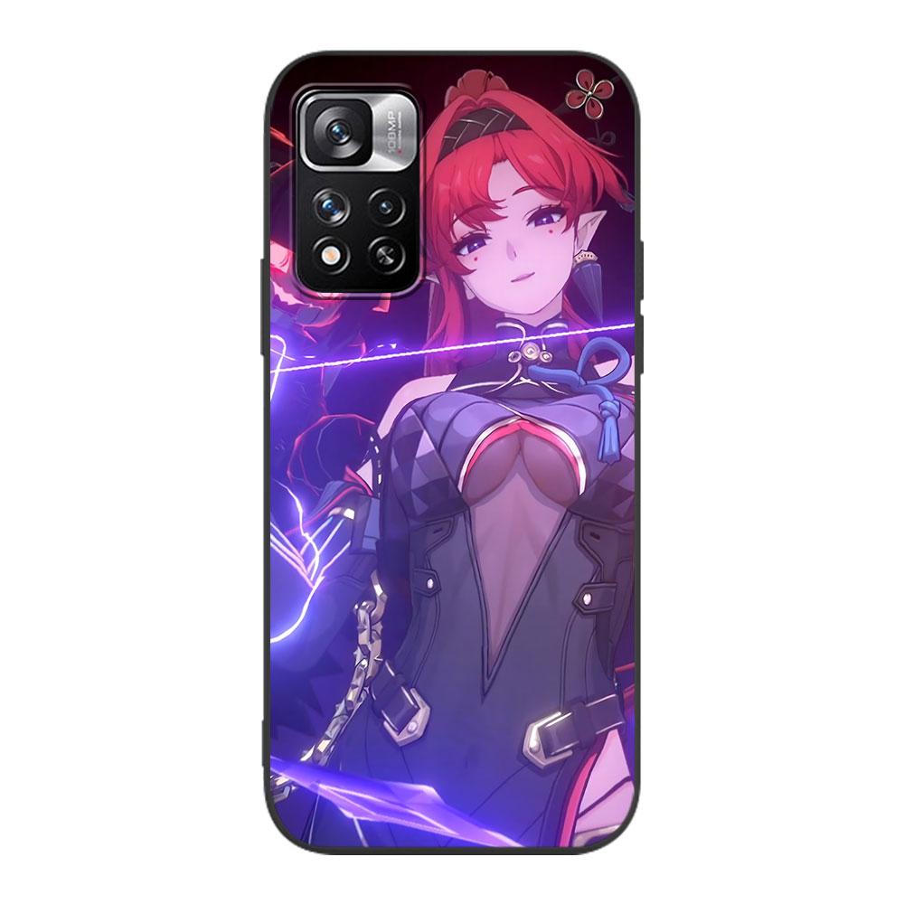 Wuthering Waves Yinlin Case for Xiaomi Redmi 10A 10C 9C 12C 9A 9i 10 12 9 Prime 9T K40 Pro Black Soft TPU Mobile Phone Bag Cover
