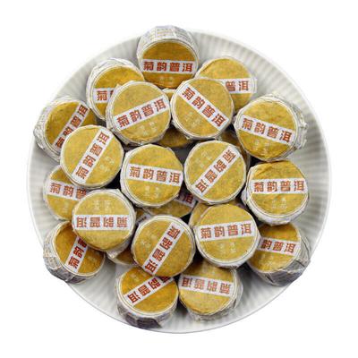 500г 7гМини-хризантема Пуэр Спелый чай Юньнаньский хризантемовый пуэр круглый торт