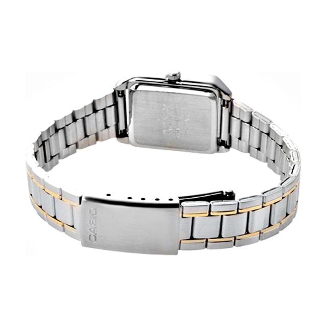 Casio Серия платьев Минималистичные Элегантные Маленький циферблат Кварцевый механизм Ремешок из нержавеющей стали Женские часы Желтый LTP-V007SG-9E
