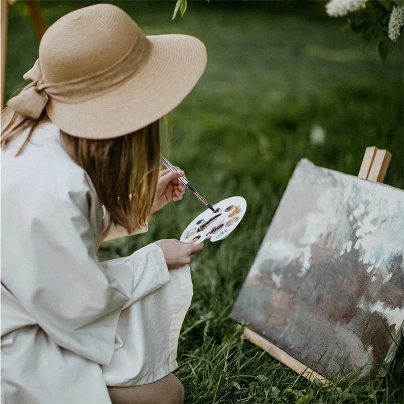 Dainayw Беличьи волосы, дорожные кисти для рисования, 6 шт., тонкая линия, кисть с возможностью складывания, колпачок с наконечником для наружного применения, акварель, гуашь, акриловая живопись