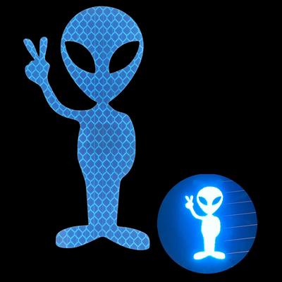HungMieh автомобильные наклейки Alien Peace с высокой светоотражающей способностью виниловые наклейки для автомобилей