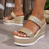 Fashion Women Slip On Wedges Sandals New Summer Comfortable Fashion Designer Shoes Anti-slip Casual Platform Sandals Sandalias De Mujer