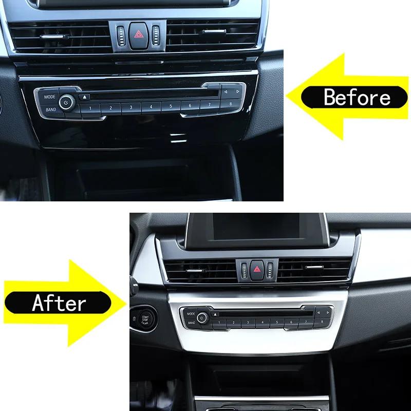 Для BMW 2 серии F45 F46 218i 2015-2018 ABS Карбоновое волокно Панель управления громкостью центральной консоли Накладка Декоративная Накладка Автомобильные Аксессуары