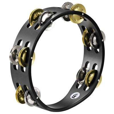 MEINL перкуссионный компактный деревянный тамбурин никелированный латунный звон 2 ряда сталь/цельный CTA2M-BK []