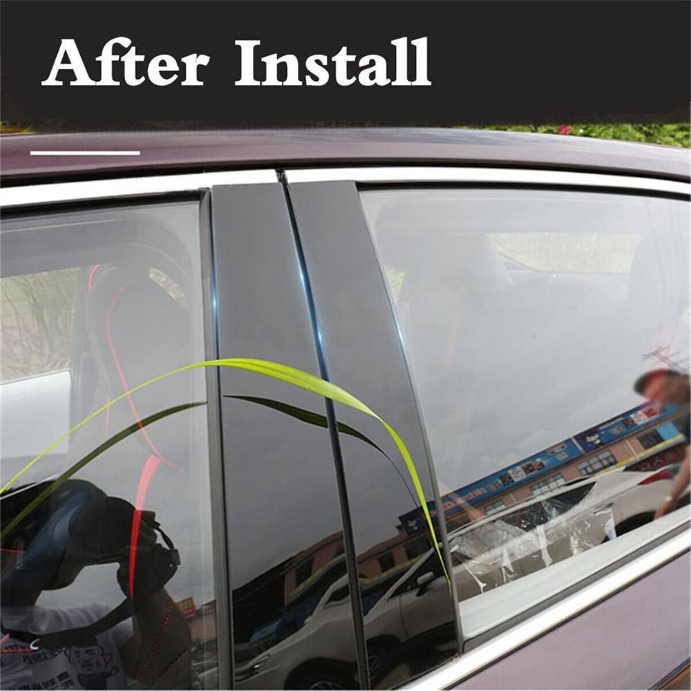 6Pcs Car Door Trim Cover Kit Pillar Posts For Jeep Cherokee 2014 2015 2016 2017