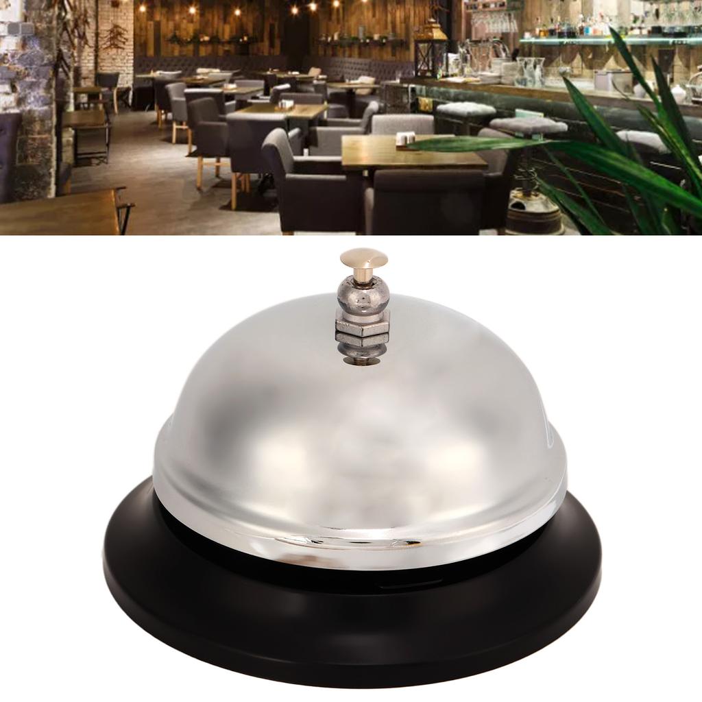 Настольный звонок Четкие мелодии звонка Хромированный полированный сплав Офисный звонок Компактная структура Звонок Кухонный звонок