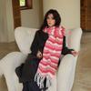 Luxury Winter Wool Blend Scarf Women Striped Pashmina Shawl Handkerchief Warm Lady Chuncky Shawl Wrap Soft Pareo Bufanda